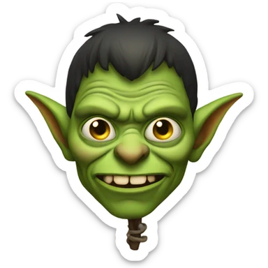 Goblin with hunch back sticker