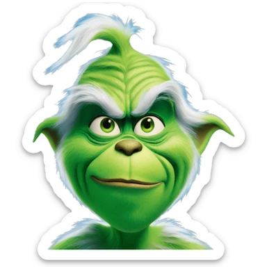 The grinch but blue sticker