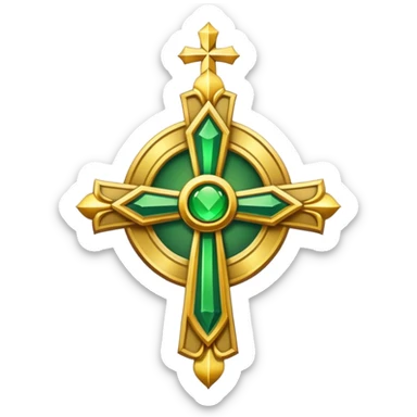 Priest emblem with a touch of green sticker