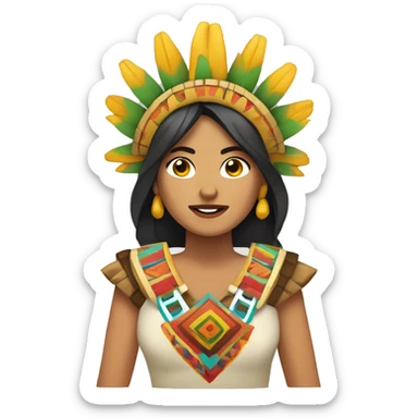 Azteca mujer pide ayuda a dioses sticker