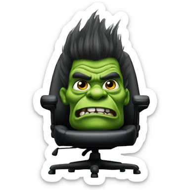 troll on a RAZER Gaming chair sticker