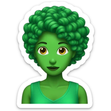 Women green yeas sticker