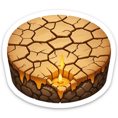 Cracked Ground sticker