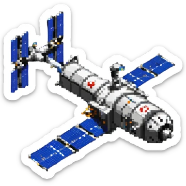 Tiangong orbital station in orbit sticker