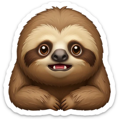 Perezoso con cara de enojado sticker