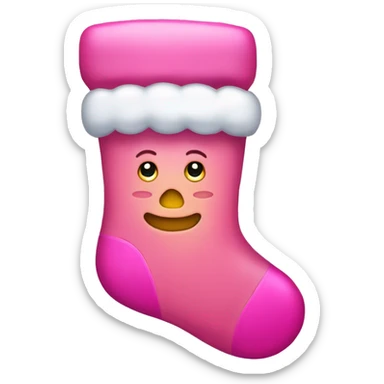 pink stocking with presents inside  sticker