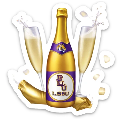 LSU champagne sticker
