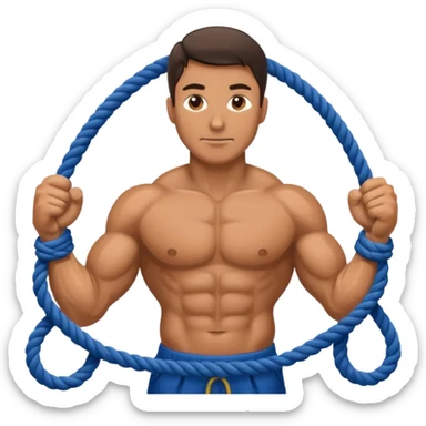 Man Rope pulling  sticker