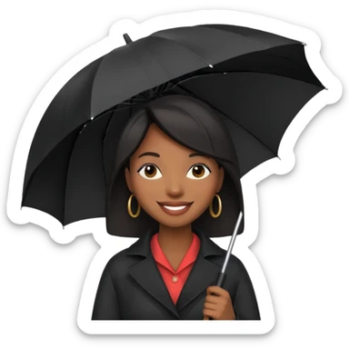 HOLDİNG UMBRELLA BLACK WOMAN sticker