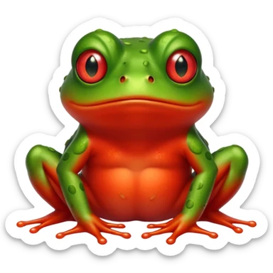 angry red face fuming frog sticker