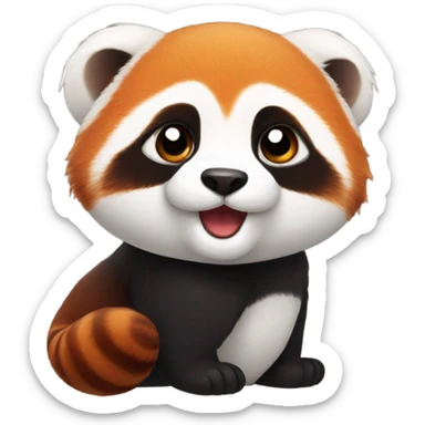 Cute Lesser panda sticker