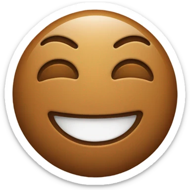 Smiling face with brown emoji sticker
