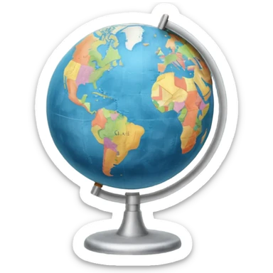 globe on chalkboard sticker