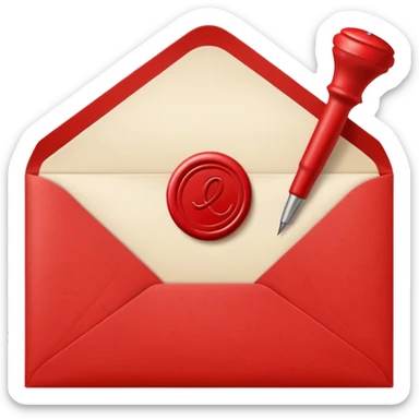 Cream-colored romantic Letter Envelope  sticker