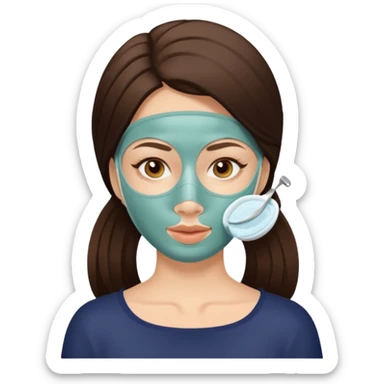 woman doing beauty treatment sticker