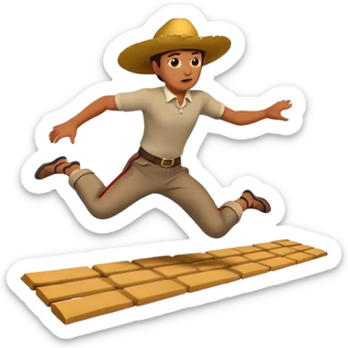 mexican hopping over a border sticker
