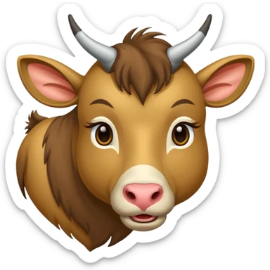 Slede getrokken door een eland sticker