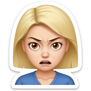 Beautiful woman angry and sick of idiots sticker