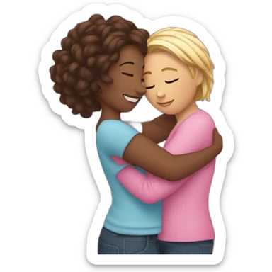 Transgirl hug sticker