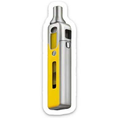 yellow electronic cigarette vape rectangle  sticker