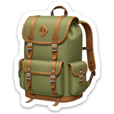 a backpack preped for an adventure in the wilds sticker