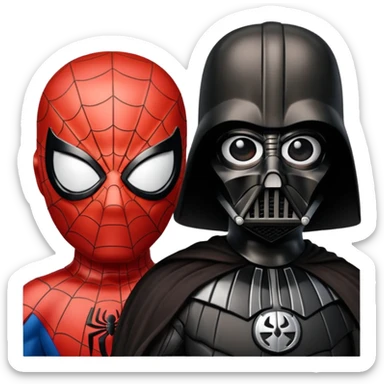 spider mam darth veder sticker