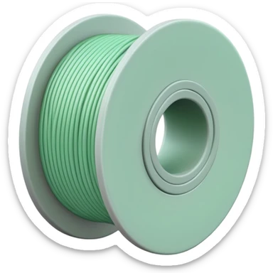 pale green filament spool sticker