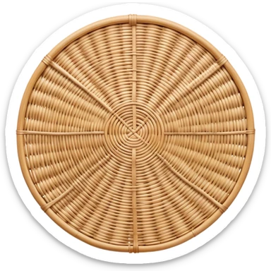 Rattan place mat sticker