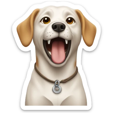 a person barking sticker