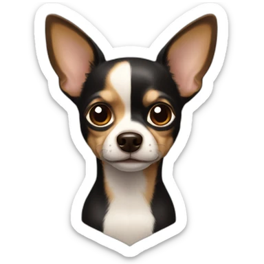CHIHUAHUA NOIR ET MARRON sticker