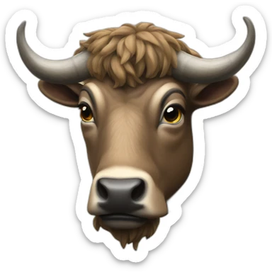 Taureau sur une talaria sticker