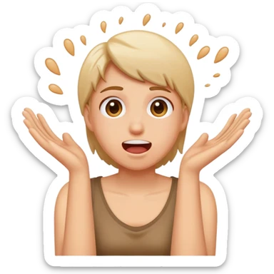 throwing up and relieved sticker