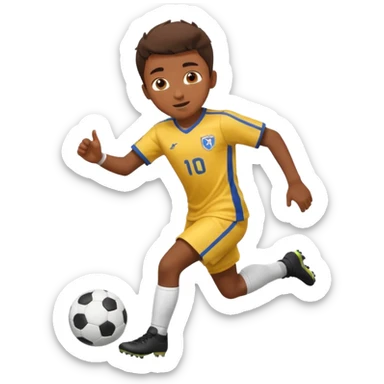 boy playing soccer  sticker