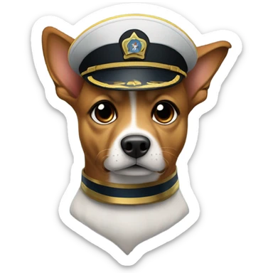 Captain Kirk as a dog sticker
