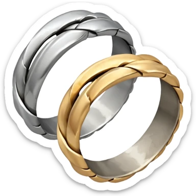 2 smashed wedding ring sticker