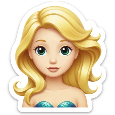 Mermaid blonde  sticker