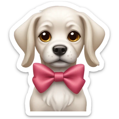 Dog with bows sticker