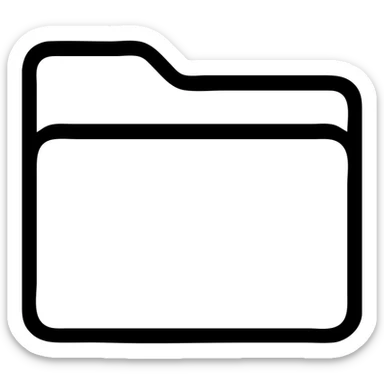 folder icon, clean and simple sticker