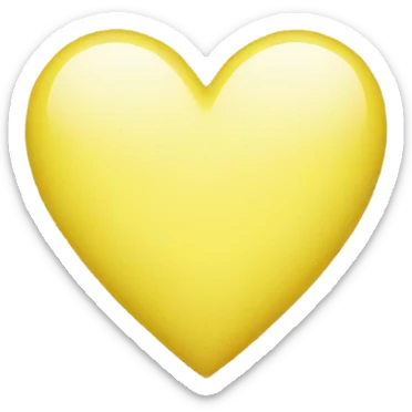 light yellow heart sticker