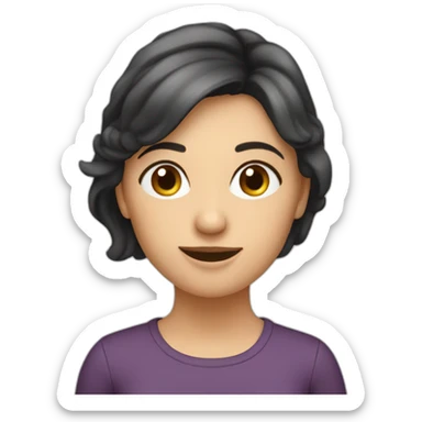 Laura kiddind around sticker