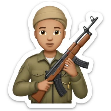 Black man who is gay with an ak47 sticker