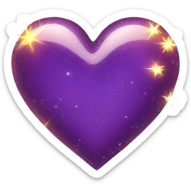 Heart with sparkles sticker