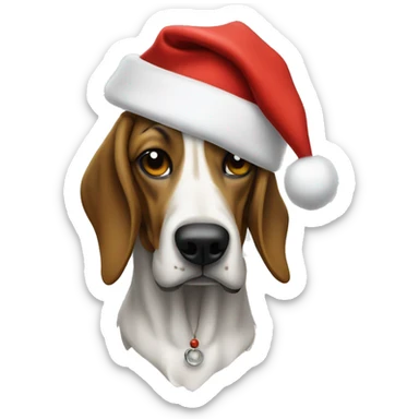 Snoop dog wearing Santa hat sticker