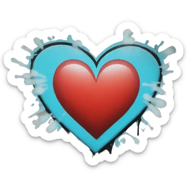 I love you sign in graffiti  sticker