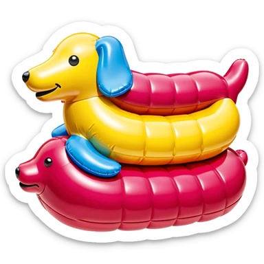  paris SPAM meat jeff koons style inflatable sculpture art painting  sticker