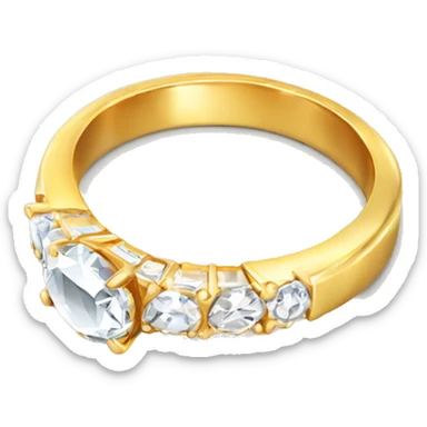 Shining Diamond gold ring sticker