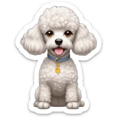 French poodle sticker