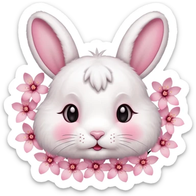 A cherry blossom with a bunny face 🌸🐰 sticker