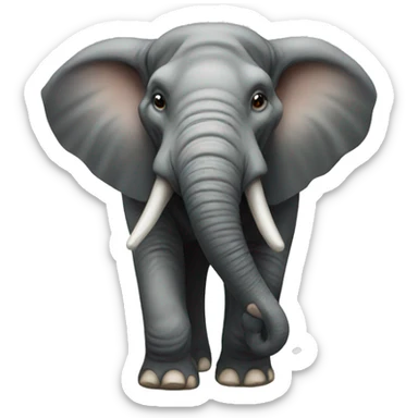strong elephant sticker