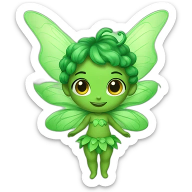 Little green fairy sticker